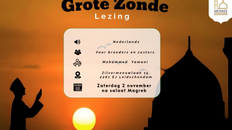 Lezing: Grote Zonde 2 november!